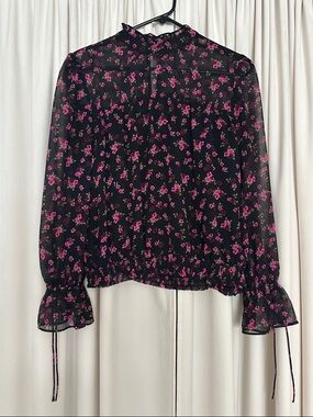 Express Floral Sheer Blouse – Size Small